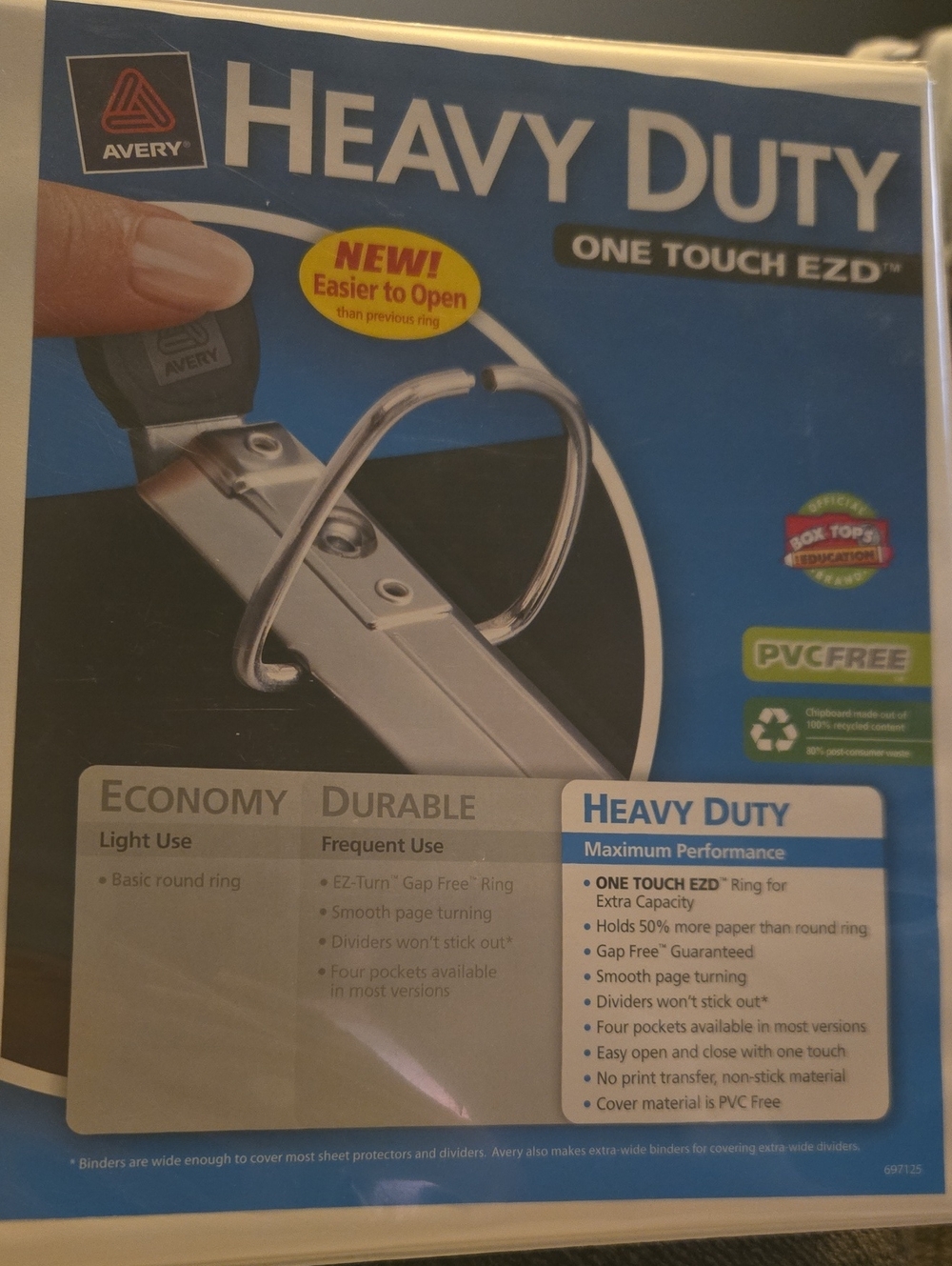 Avery Heavy Duty Three Clip Binder 11.5 x 10 inches x 1.5 in Holds 400 SheetsNew